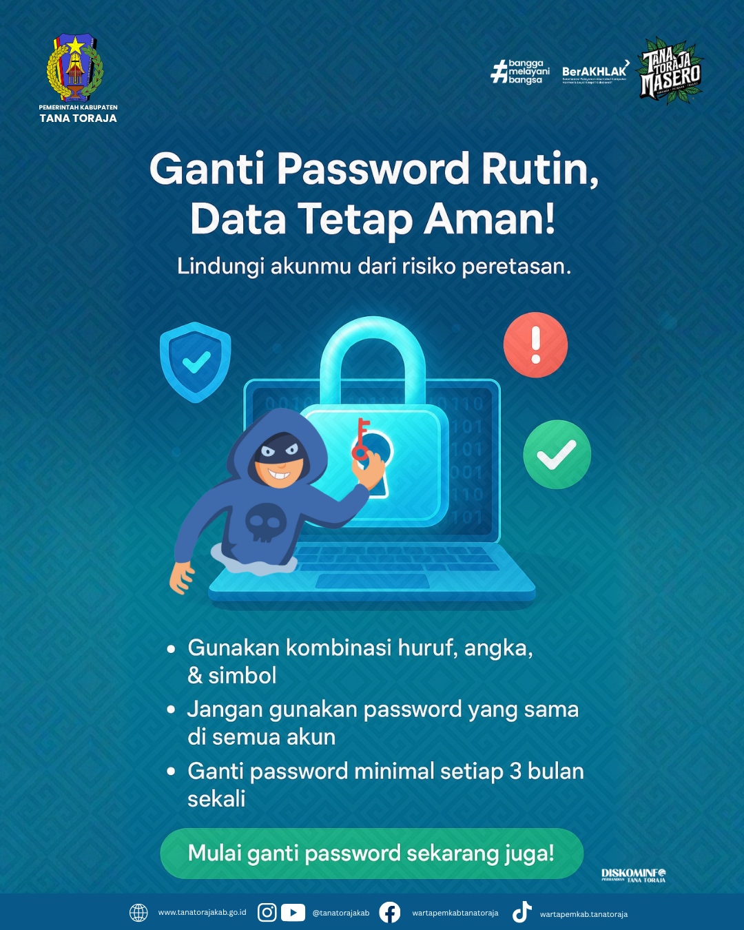 Ganti Password Rutin, Data Tetap Aman!