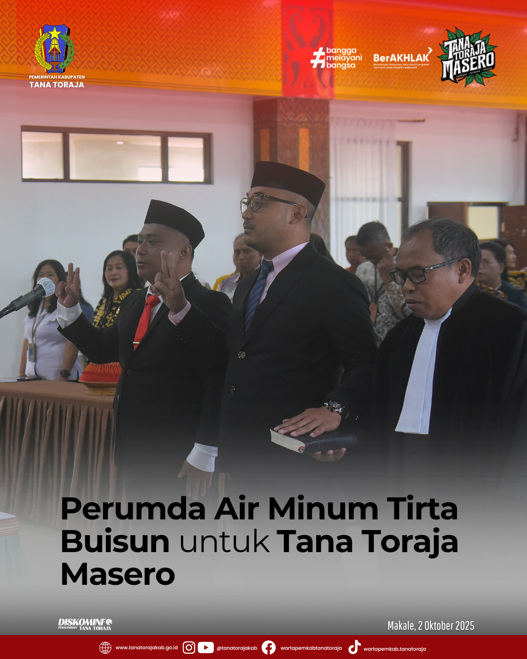 Perumda Air Minum Tirta Buisun untuk Tana Toraja Masero