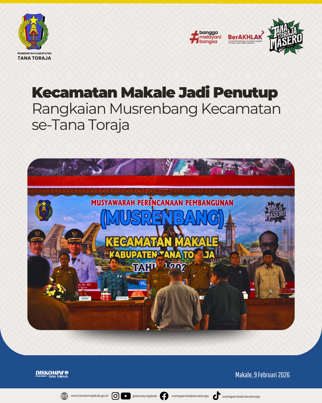 Kecamatan Makale Jadi Penutup Rangkaian Musrenbang Kecamatan se-Tana Toraja