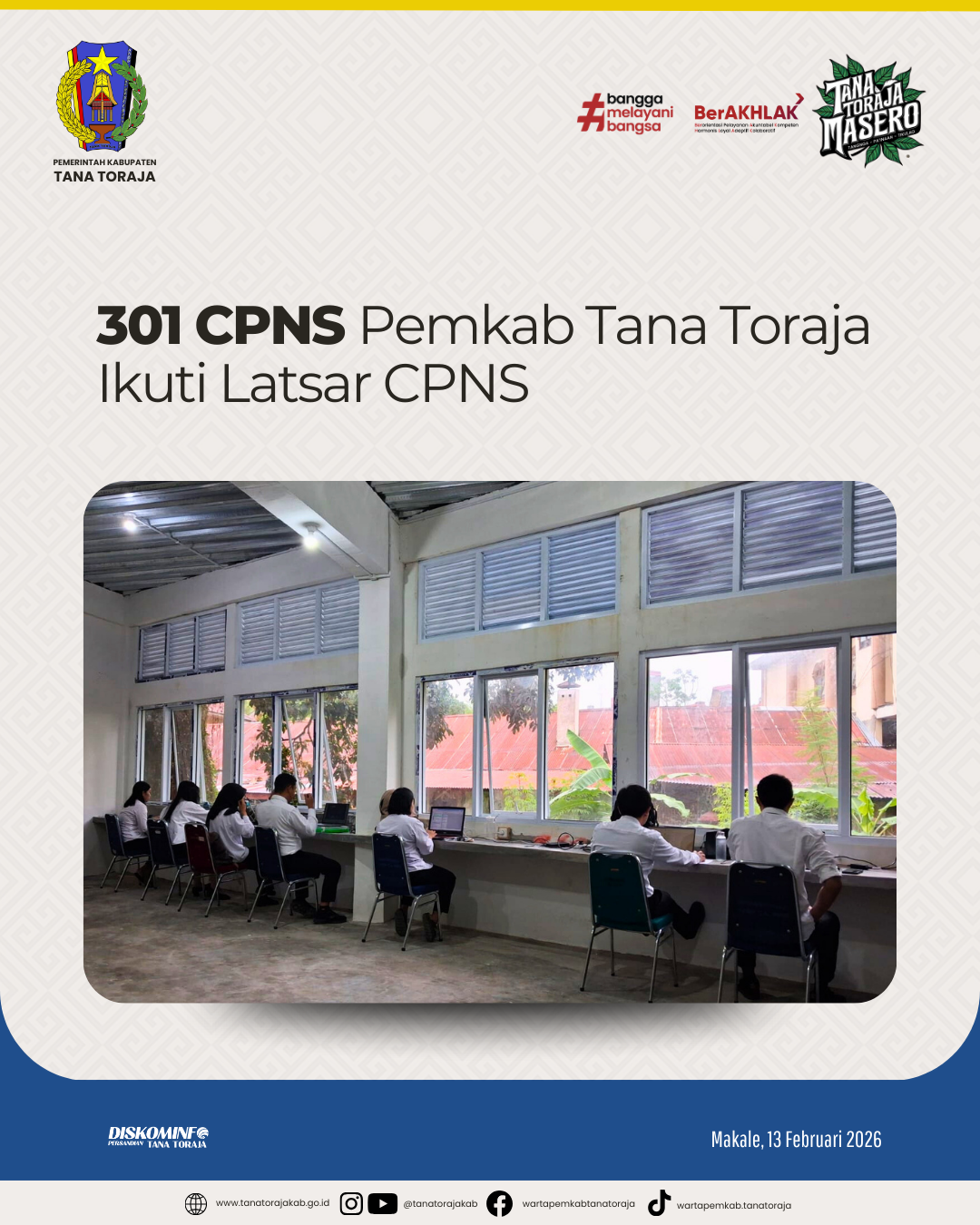 301 CPNS Pemkab Tana Toraja Ikuti Latsar CPNS