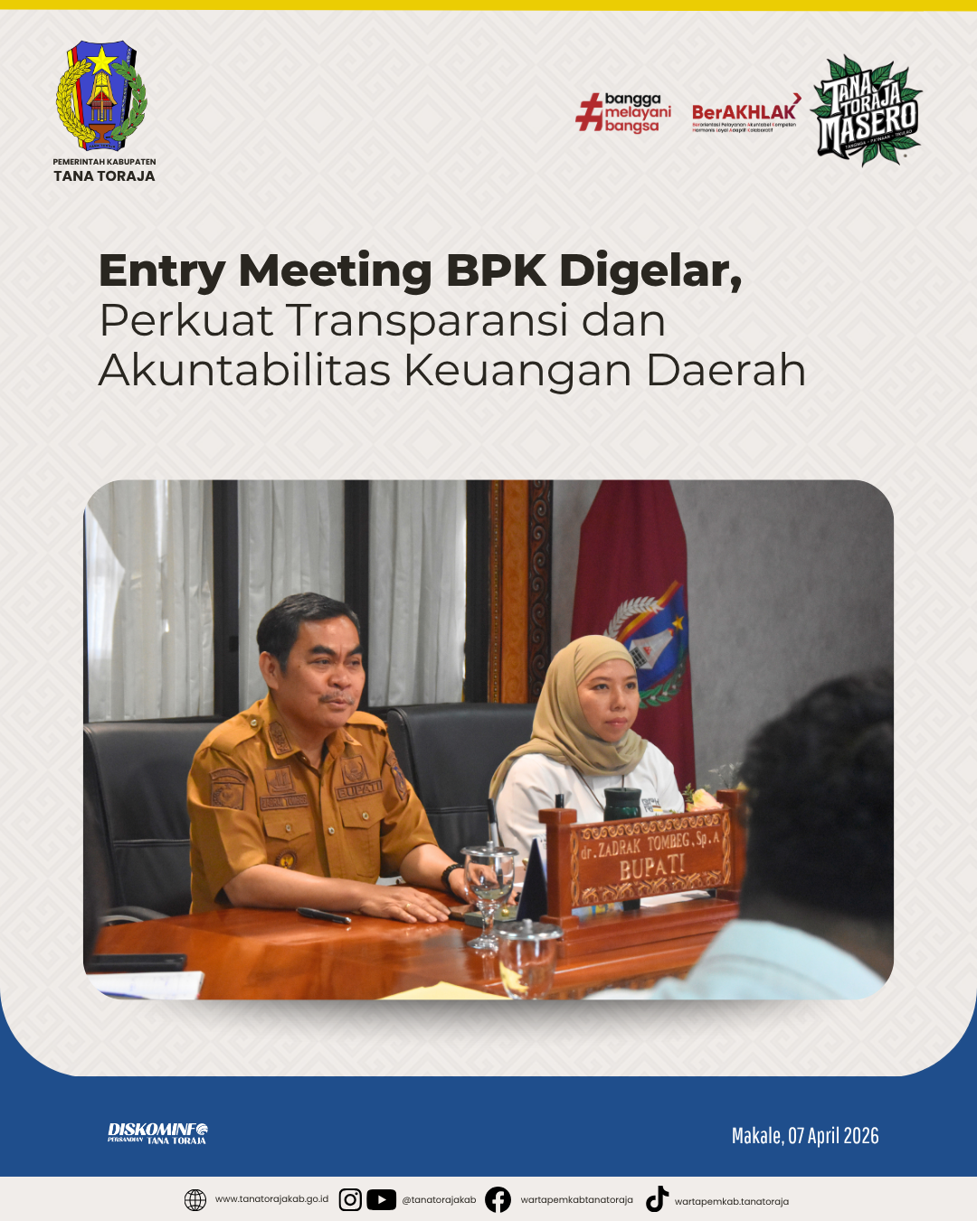 Entry Meeting BPK Digelar, Perkuat Transparansi dan Akuntabilitas Keuangan Daerah