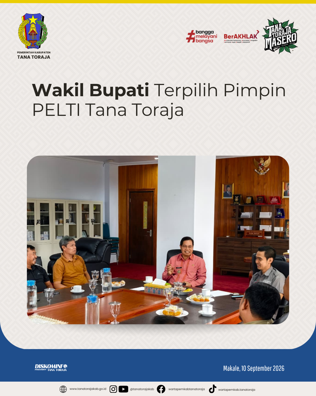 Wakil Bupati Terpilih Pimpin PELTI Tana Toraja