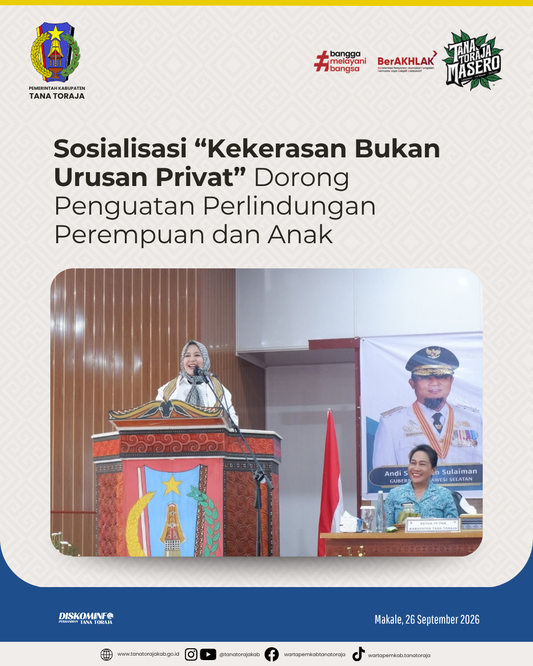 *Sosialisasi “Kekerasan Bukan Urusan Privat” Dorong Penguatan Perlindungan Perempuan dan Anak