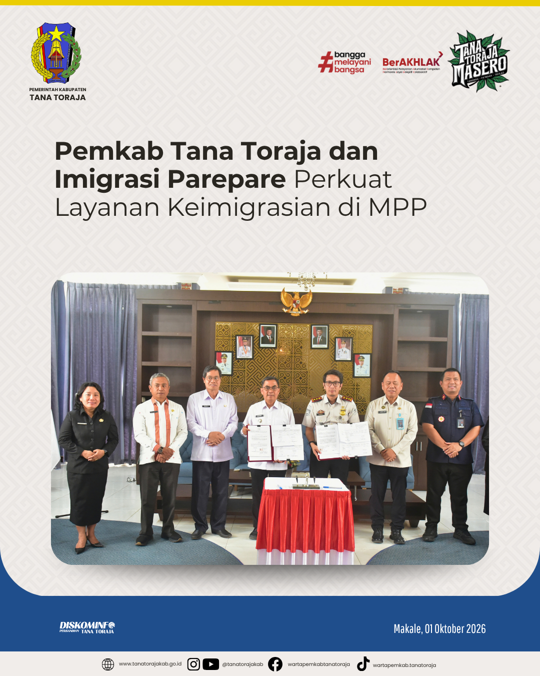 Pemkab Tana Toraja dan Imigrasi Parepare Perkuat Layanan Keimigrasian di MPP
