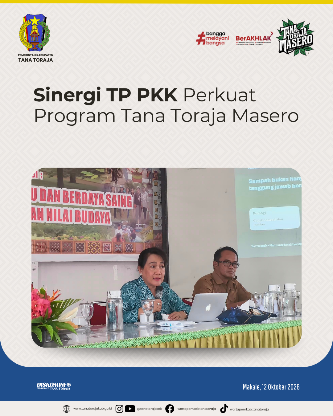 Sinergi TP PKK Perkuat Program Tana Toraja Masero